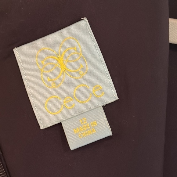 CECE navy blue Kate Ruffle Shift Dress Sz 12 - Picture 14 of 15